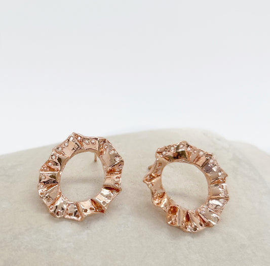 Boucles d'oreilles Jasmin or rose - archive