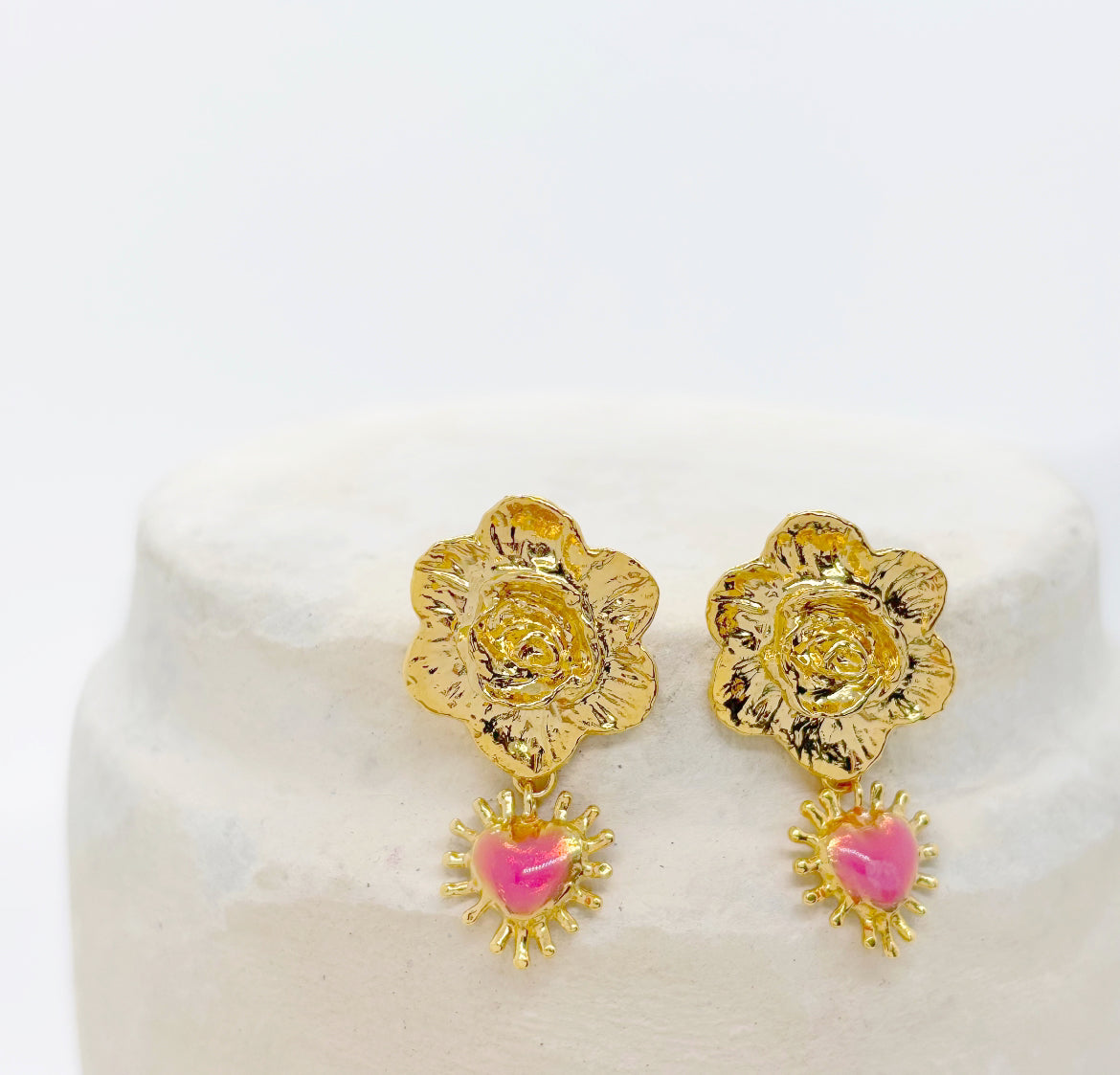 Boucles d'oreilles Flores Octobre Rose