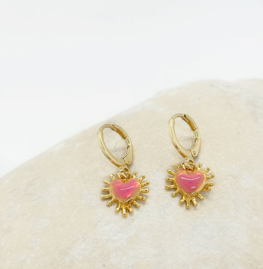 Boucles d'oreilles Vigia Octobre Rose